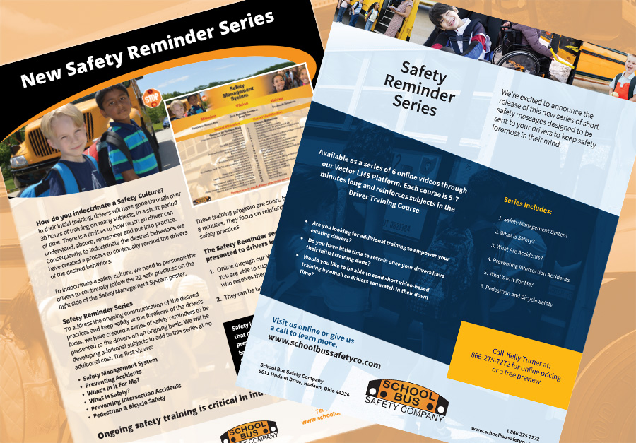 A series of safety reminders to be presented to the drivers continuously